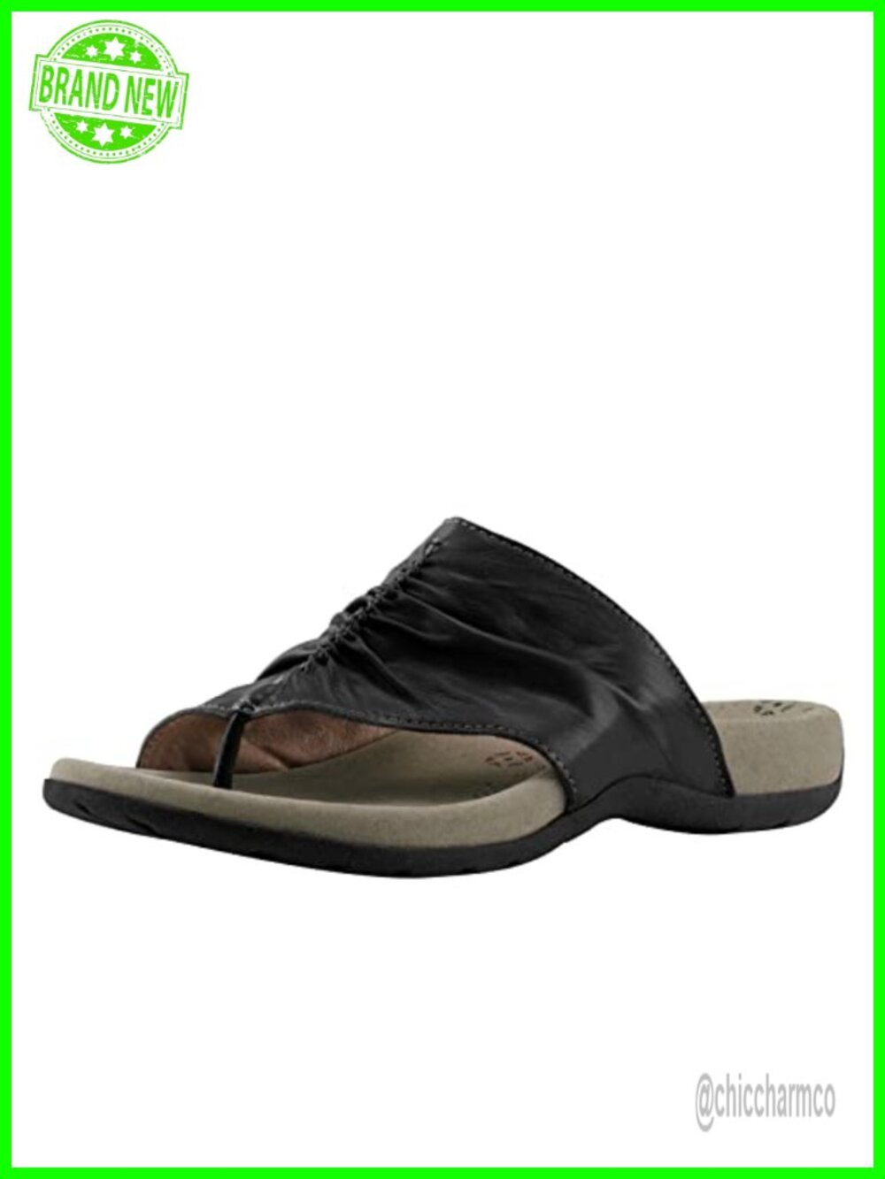 Leather Flip Flop Sandals with Arch Support